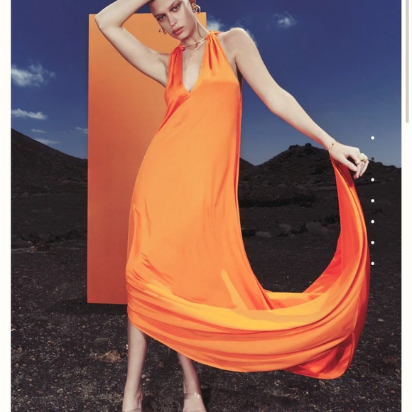 Luna gown in color poppy by Cult Gaia - Picture 2 of 6